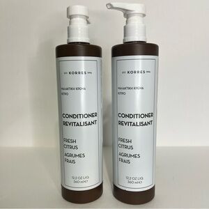 2X Korres Conditioner Fresh Citrus 12.2oz Made In Greece (2 Bottles)